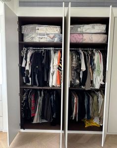 ตู้เสื้อผ้าไม้ราคาประหยัดเฟอร์นิเจอร์ห้องนอนพร้อมชุดเฟอร์นิเจอร์ห้องนอนใหญ่สุดหรูดีไซน์ยอดนิยม - Product Image 4