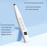 Présentateur sans fil rechargeable RF 2.4G avec batterie, laser rouge, portée de contrôle de 200 m, récepteur USB, fonction d'écriture