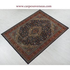 Alfombra tejida de algodón grande de inspiración antigua, lavable y acolchada de alta calidad con pila de felpa para decoración del hogar - Product Image 4