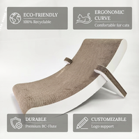Griffoir pour chat en carton ondulé, grand, classique, écologique, réglable, de luxe, durable, avec lit de repos incliné