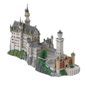 Neuschwanstein château MOC-123380 57491 pièces MOC blocs de construction Architecture nouveau cygne pierre briques ensemble jouets pour enfants - Product Image 1