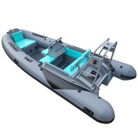 Nervure de coque en aluminium 4.8m hypalon PVC sauvetage gonflable plancher en aluminium bateau rigide RIB