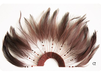 Brun poulet Hackle plume plaque pour chapellerie chapeau Costume mariage mariée décor mode cheveux Fascinator accessoire artisanat bricolage