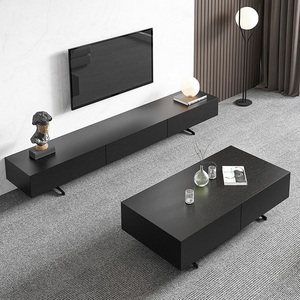 北欧モダン テレビボード＆コーヒーテーブルセット 無垢材 リビング収納 フロアキャビネット - Product Image 6