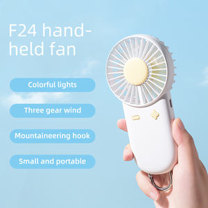 Ventilador de Mano Más Reciente con Capacidad de Batería de 800 mAh, Ventilador de Refrigeración de Color Veraniego, Ventilador Portátil con Mosquetón - Product Image 1