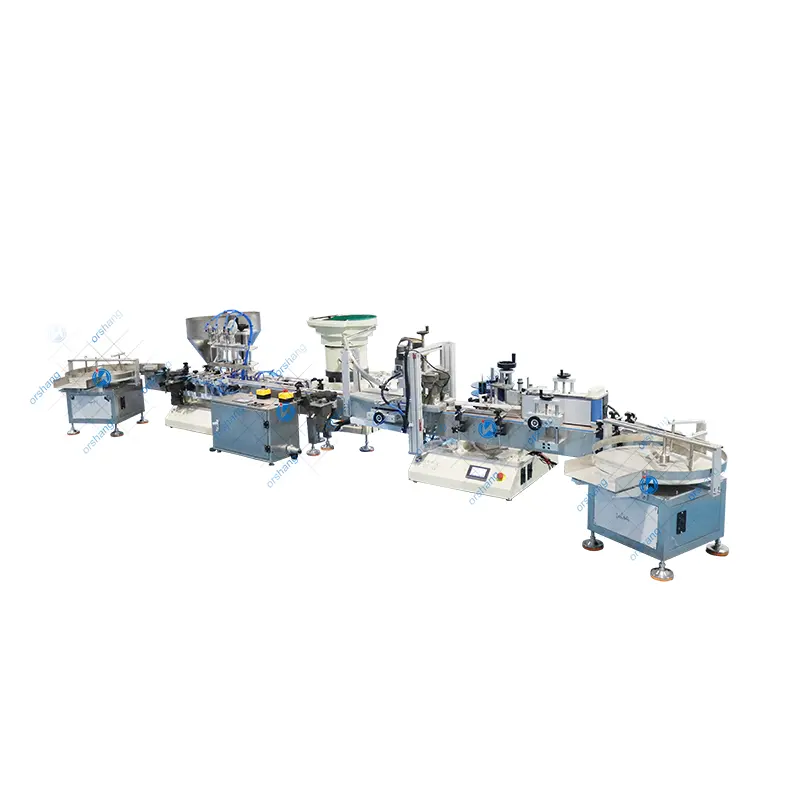 Automatic High Viscosity Liquid Paste Cream Cosmetic Bottle Filling Capping and Labeling Production Line