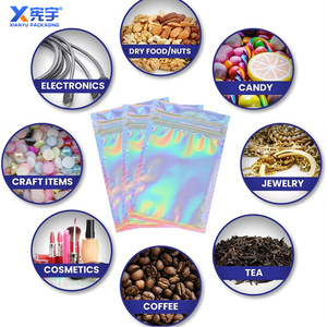Bolsa Holográfica Transparente con Cierre Hermético, Bolsa de Plástico PE Mylar con Sellado de 3 Lados a Prueba de Olores para Dulces, Chocolates, Bocadillos y Joyería - Product Image 4