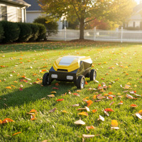 Tondeuse à gazon robotisée de 21 pouces, qualité industrielle, 24 V sans fil, coupe-herbe à roues, moteur 224 cm³, télécommande intelligente