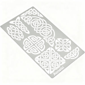 Pochoirs métalliques de style viking, motifs celtiques gravés avec soin, nœuds celtiques, pour la peinture - Product Image 5