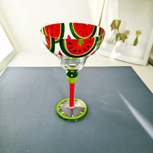 Copas de Cristal Pintadas a <span class=keywords><strong>Mano</strong></span> con Diseño Margarita, para Cócteles y Vino Tinto, Estilo Retro de Lujo Ligero, Capacidad 201-300ml - Product Image 4