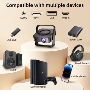 Nouveau projecteur intelligent 4K HY300 portable sans fil WiFi 6 Android 14 avec autofocus, mini home cinéma et haut-parleur LCD pour films (modèle 2026 mis à jour) - Product Image 4