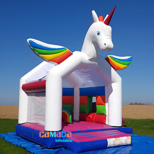 गर्म बिक्री में inflatable उछाल घर आउटडोर यूनिकॉर्न यूनिसेक्स बाउंसी कैरल्स यू-वी-प्रोटेक्टिव लौ रिटेलेंट 1000 किलोग्राम क्षमता - Product Image 1