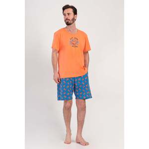Conjunto de Pantalones Cortos y Camiseta de Cuello Redondo para Hombre CEPLI ERKEK P.SUPREM - Color Coral - Coral - Product Image 1