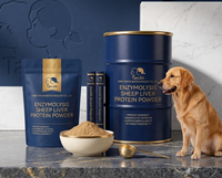 Poudre de peptides de foie de mouton hydrolysée enzymatiquement, riche en protéines, sans céréales, appétissant, améliorant le goût des aliments pour chiens et chats
