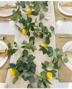 Décorations de noël guirlande de feuilles de cyprès artificielles décoration de la maison guirlande de noël arbre de noël décoration en rotin - Product Image 2