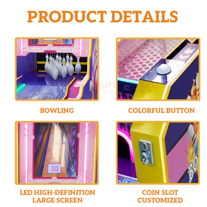 Máquina de Juego de Bolos Arcade de Alta Definición con Pantalla Táctil Grande, Funciona con Monedas, con Logotipo Personalizado, para 2 Jugadores, para Centros de Entretenimiento - Product Image 4