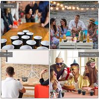 Petit verre à liqueur jetable de 2oz noir de taille mini pour le café et le lait Logo personnalisable Tasse de bière-pong en plastique lavable au lave-vaisselle