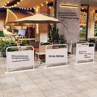 Panneau publicitaire autoportant personnalisé pour café, clôture extérieure mobile, panneau de signalisation de séparation