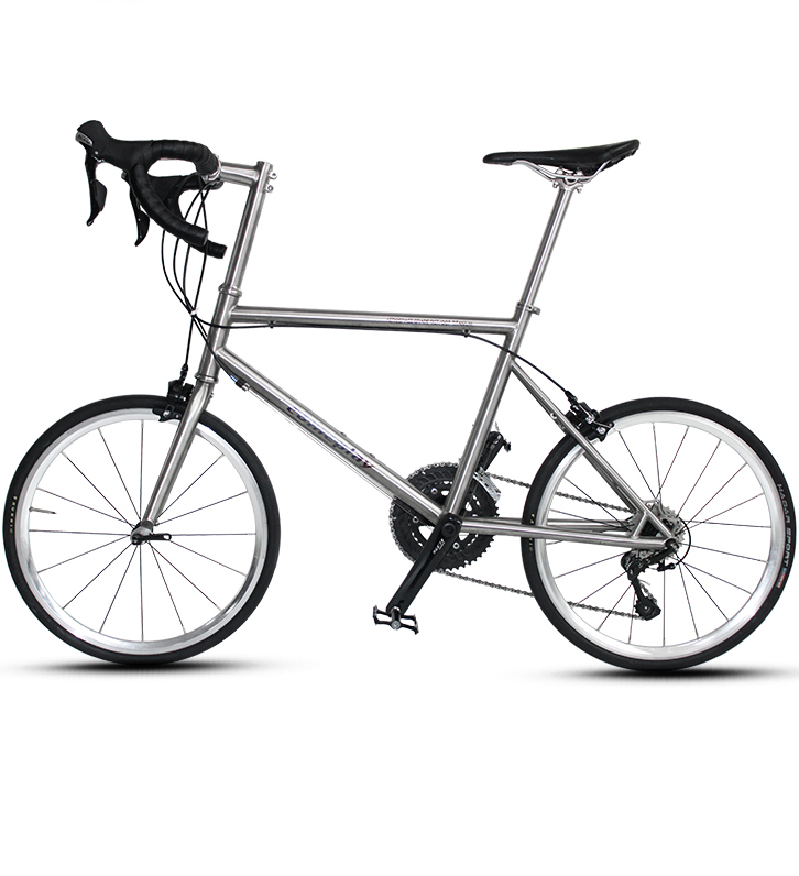 COMEPLAYチタンミニベロロードバイクフレーム、クイックリリーステール