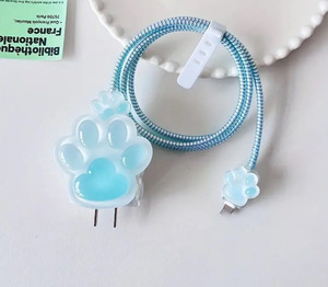 Funda Protectora para Cable de Datos con Estampado de Gato Rosa para Niñas, 20W, Apta para <span class=keywords><strong>Cargador</strong></span> de Carga Rápida para iPhone de Apple - Product Image 3