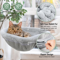 Lit de bureau pour chat de grande taille de style encastré, hamac pour chat encastré, perchoir suspendu pliable pour animaux de compagnie avec support