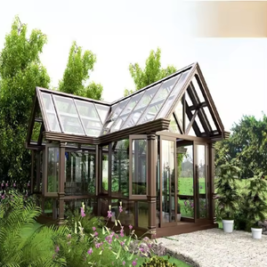 زجاج غرفة شمس حديقة الدفيئة تجميع سريع هيكل نمط فاخر حجم كبير الدفيئة قابل للتعديل نافذة الألومنيوم الإطار - Product Image 4