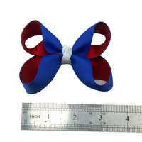 Sacarla Festival Independent Day Pita Sederhana Grosgrain Fashion Sporty Jepit Rambut Bayi Merah Biru Putih Aksesori Anak-anak