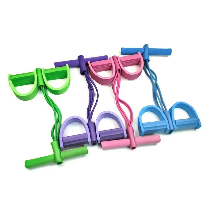 ヨガペダルレジスタンスバンドヘビーデューティーエクササイズバンド腹部アームレッグストレッチ用の使いやすい多機能テンションロープ