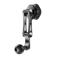Support de téléphone portable pliable et réglable avec tige d'extension, base à rotule de 17 mm, accessoires, installation rapide par clip sur grille d'aération