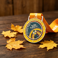 Medaglie Personalizzate in Lega di Zinco per Sport e Mezza Maratona con Incisione Laser, Logo Personalizzato, Piccolo MOQ per Eventi