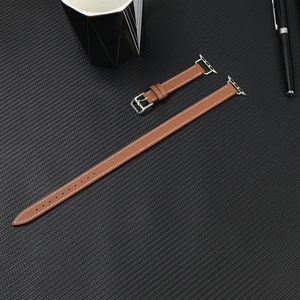 Mini bracelets de montre en cuir véritable pour <span class=keywords><strong>apple</strong></span> <span class=keywords><strong>Watch</strong></span> 10 bracelet blanc 49 46 45 44 42 41 40 38 mm14mm pour bracelets Hermes Double Tour - Product Image 2