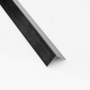 <span class=keywords><strong>Profil</strong></span>é en acier inoxydable 304, naissance de cheveux noire, finition en L, décoration d'angle murale - Product Image 4