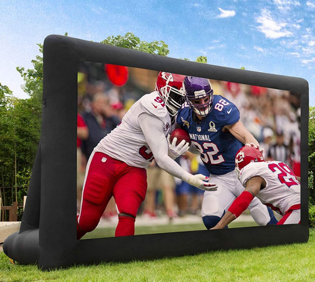 Inflatable Movie Screen Set up Inflatable Screen Projector Outdoor With Stand Inflatable Yard Projector Screen