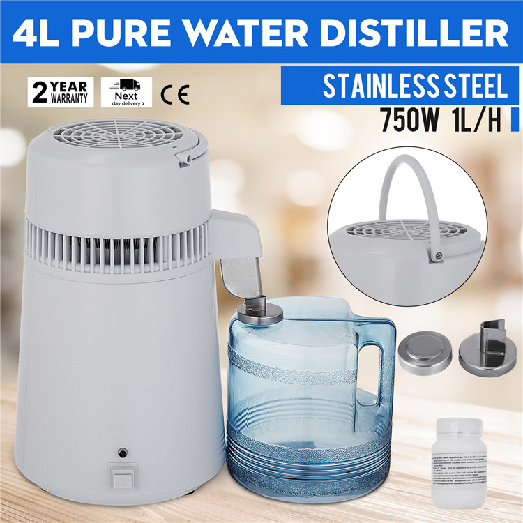 4L水蒸留器歯科用医療用フィルター清浄機蒸留精製純粋なデュー1L