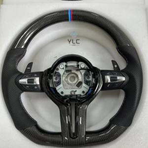 Volante Personalizado YLC de Fibra de Carbono Real para <span class=keywords><strong>BMW</strong></span> E63 E60 M5 E61 E64 525i 530 630 <span class=keywords><strong>650</strong></span> Serie 5 Serie 6 - Product Image 1