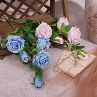 Fleur artificielle en soie Rose Pivoine faite à la main, décoration moderne pour la maison, salon, table à manger, table basse, lieu de mariage, livraison rapide