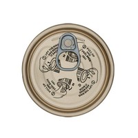 Vente en gros #300 Couvercles de boîtes de conserve 73mm pour le thon TFS Couvercles à ouverture facile Fermetures de bouteilles et Tops