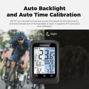Ordinateurs de vélo COOSPO BC107 ANT+ BLE GPS, compteur de vitesse sans fil, capteur intelligent pour vélos - Product Image 4