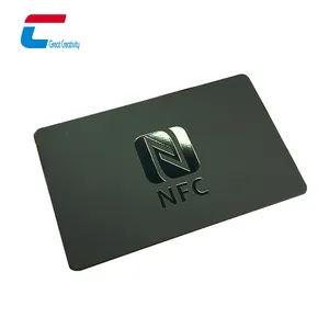 Rfid Card Plastic Programmable NFC Business Card Matt Black Uv NFC Smart Card RFID