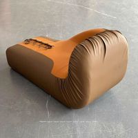 Sillón Reclinable de Diseño Creativo con Tapicería de Cuero, Estilo Moderno y Lujoso para Sala de Estar o Dormitorio