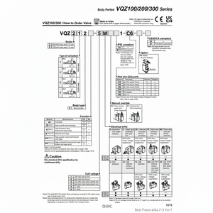 Vanne de commande VQZ312-5M1-C6 d'électrovanne pneumatique SMC - Product Image 1
