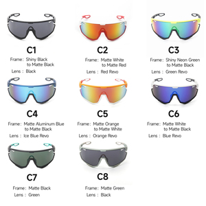 Gafas Deportivas Unisex de Diseño Profesional con Personalización OEM, Protección UV400, <span class=keywords><strong>Lentes</strong></span> de Espejo con Montura Completa <span class=keywords><strong>para</strong></span> Béisbol, <span class=keywords><strong>Tenis</strong></span> y Ciclismo - Product Image 6