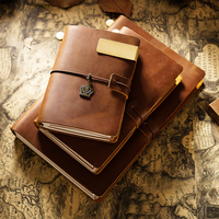 Carnet en cuir de qualité supérieure, durable, fait à la main, tailles A5, A6, A7, reliure cousue, journal pour les voyageurs et les journaux de vacances