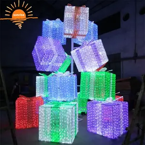 2023 Newest Christmas decorations outdoor Gift Boxes Motif Lights for holiday decorate IP 65 waterproof