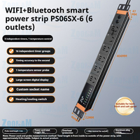 Regleta inteligente WiFi personalizada de fábrica con control remoto por aplicación, programación y protección contra sobrecargas, protector contra sobretensiones, cable de extensión