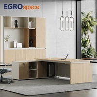 Muebles Profesionales EGROspace, Mesa de Director de Melamina, Elegante, Moderna, de Lujo, para Gerente de Oficina, Escritorio Ejecutivo