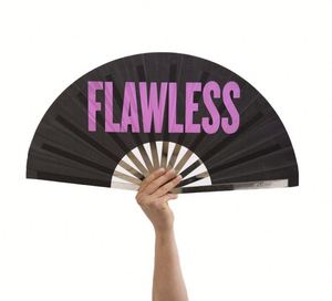 Custom Logo Printing 33cm <b>Large</b> Polyester Satin Bamboo <b>Fan</b> Traditional Folk Art Style with Carved Rainbow and Gay Pride Design - Product Image 6