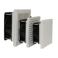 220V industriel tout en plastique armoire roulement à billes ventilateur de refroidissement ensemble filtre de Ventilation de persienne avec contrôle de boîte électrique