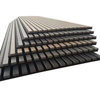 Panneaux acoustiques muraux intérieurs Akupanel, design moderne, placage bois, lamelles de plafond, insonorisation, polyester, design 3D, 80% NRC