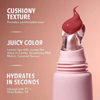 Gloss à lèvres OEM de haute qualité, logo personnalisable, imperméable, liquide mat, baume à lèvres avec un design tendance, clair et brillant